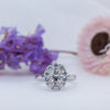 The Fleur Ring | Oval Lab Diamond Vintage Engagement Halo