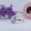 The Fleur Ring | Oval Lab Diamond Vintage Engagement Halo