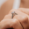 The Flor Ring | 1.23ct E VS1 Lab Diamond Round Hidden Engagement Halo