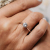 The Flor Ring | Round Lab Diamond Engagement Hidden Halo Solitaire