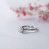 The Flor Ring | 1.23ct E VS1 Lab Diamond Round Hidden Engagement Halo