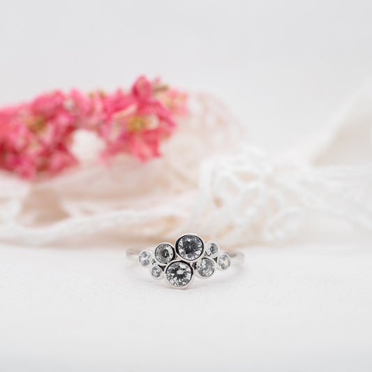 The Imogen Ring | Lab Diamond Round Cluster Accented