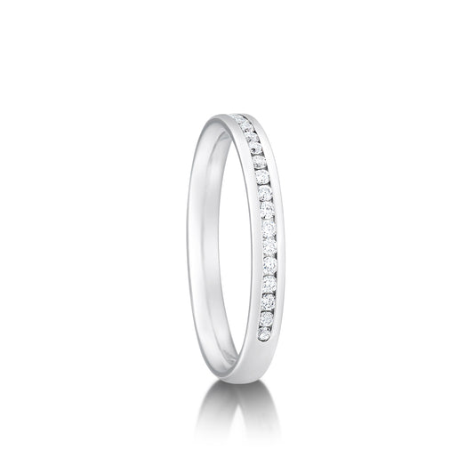 The Irene Ring | Lab Diamond Round Channel Set Wedding