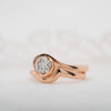 The Kalika Wedding Ring | Matching Bridal Wave Shaped Band