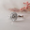 The Lovina Ring | Lab Diamond Cushion Cut Engagement Halo