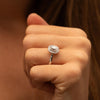 The Lovina Ring | Lab Diamond Cushion Cut Engagement Halo