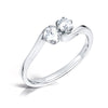 The Elysia Ring | Round Lab Diamond Toi Et Moi Wave Vintage Engagement