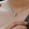 The Maia Pendant | Round Lab Diamond Hourglass Drop