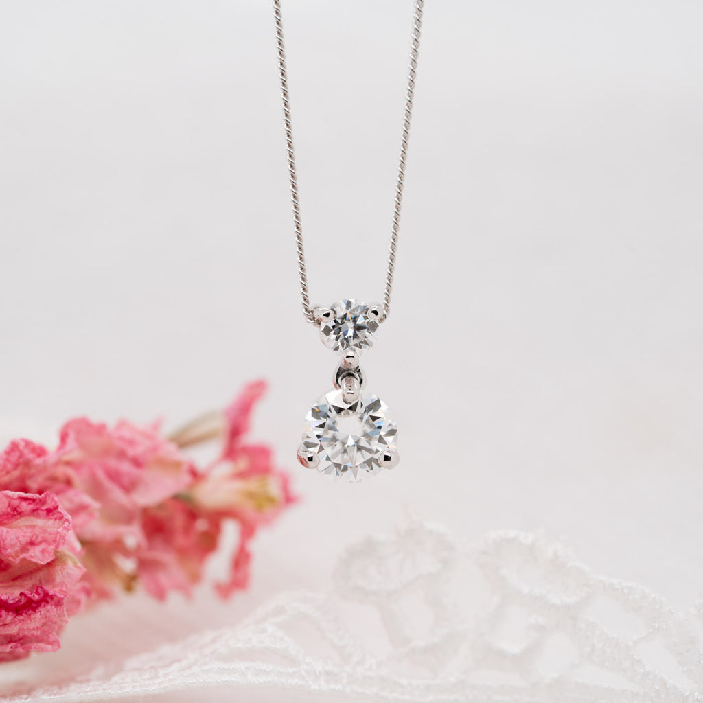 The Maia Pendant | Round Lab Diamond Hourglass Drop