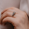The Natalia Ring | Round Moissanite & Diamond Accented Art Deco Engagement
