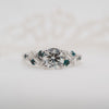 The Natalia Ring | Round Lab Diamond Accented Art Deco Engagement