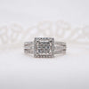 The Niamh Ring | 0.96ct VS1 D-E Lab Diamond Pavé Art Deco Halo Cluster