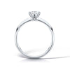 The Nola Ring | Round Moissanite Tiffany Engagement Slim Solitaire