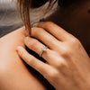 The Nouveau Ring | Lab Diamond Emerald Cut Shoulder Set Engagement