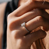 The Nouveau Ring | Lab Diamond Emerald Cut Shoulder Set Engagement