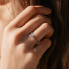 The Nouveau Ring | Lab Diamond Emerald Cut Shoulder Set Engagement