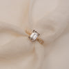 The Nouveau Ring | Lab Diamond Emerald Cut Shoulder Set Engagement