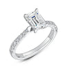 The Nouveau Ring | Lab Diamond Emerald Cut Shoulder Set Engagement