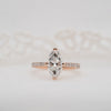 The Nouveau Ring  | Lab Diamond Marquise Cut Shoulder Set Engagement