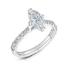 The Nouveau Ring  | Lab Diamond Marquise Cut Shoulder Set Engagement