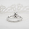 The Nouveau Ring | Moissanite & Diamond Oval Pavé Shoulder Set Engagement Solitaire