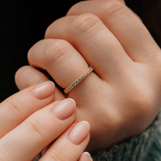 The Nouveau Ring | Lab Diamond Pavé Set Wedding Eternity