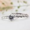 The Ophelia Wedding Ring | Matching Bridal Rope Twist Band