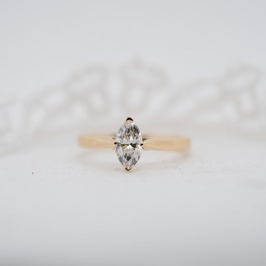 The Ottilie Ring | Lab Diamond Marquise Engagement Solitaire