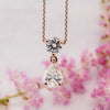 The Beau Pendant | Pear & Round Lab Diamond Classic Drop