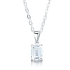 The Hebe Pendant | 1.50ct D-E VVS1 Emerald Cut 18k Fairtrade Rose Gold Solitaire