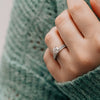 The Piper Ring | Lab Diamond Thin Band Shoulder Set Engagement