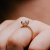 The Piper Ring | Lab Diamond Thin Band Shoulder Set Engagement