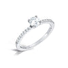 The Piper Ring | Lab Diamond Thin Band Shoulder Set Engagement