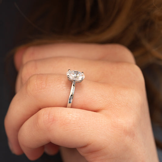 The Poppy Ring | Oval Lab Diamond Classic Engagement Solitaire