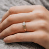 The Sabine Ring | Round Lab Diamond Accented Vintage Engagement