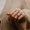 The Sabine Ring | Round Lab Diamond Accented Vintage Engagement