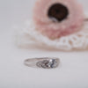 The Sabine Ring | Round Lab Diamond Accented Vintage Engagement