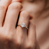 The Serephina Ring | Oval Lab Diamond Scattered Accented Engagement