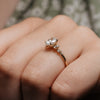 The Serephina Ring | Oval Lab Diamond Scattered Accented Engagement