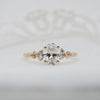 The Serephina Ring | Oval Lab Diamond Scattered Accented Engagement