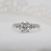 The Serephina Ring | Oval Lab Diamond Scattered Accented Engagement