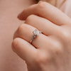 The Serephina Ring | Oval Lab Diamond Scattered Accented Engagement