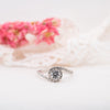 The Sierra Ring | Lab Diamond Shoulder Set Statement Engagement Halo