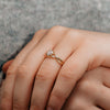The Simi Ring | Round Moissanite & Diamond Marquise Accented Engagement