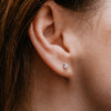 The Solara Earrings | Round Lab Diamond Four Claw Solitaire Studs