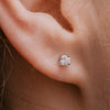 The Solara Earrings | Round Lab Diamond Four Claw Solitaire Studs