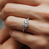 The Thandie Ring | Round Lab Diamond Accented Nature Inspired Engagement