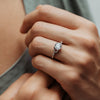 The Thandie Ring | Round Lab Diamond Accented Nature Inspired Engagement