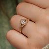 The Theresa Ring | Oval Lab Diamond Accented Nature Inspired Engagement