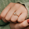 The Theresa Ring | Oval Lab Diamond Accented Nature Inspired Engagement